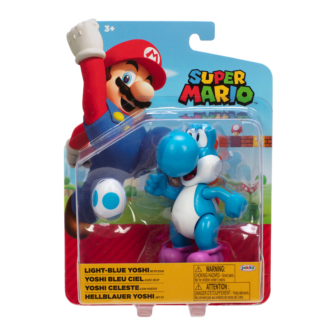 Nintendo Super Mario Figura Articulada Yoshi Blue Toysmart Colombia