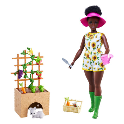 Barbie Set de Jardinería Muñeca y Mascotas_001