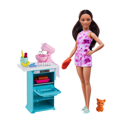 Barbie Set de Repostería con Muñeca y Mascotas_001