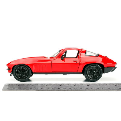 Jada Vehículo Die Cast Esc 1:24 Ff Ff8 Chevy Corvette 1966_011