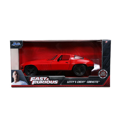 Jada Vehículo Die Cast Esc 1:24 Ff Ff8 Chevy Corvette 1966_012