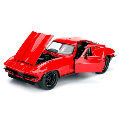 Jada Vehículo Die Cast Esc 1:24 Ff Ff8 Chevy Corvette 1966_007