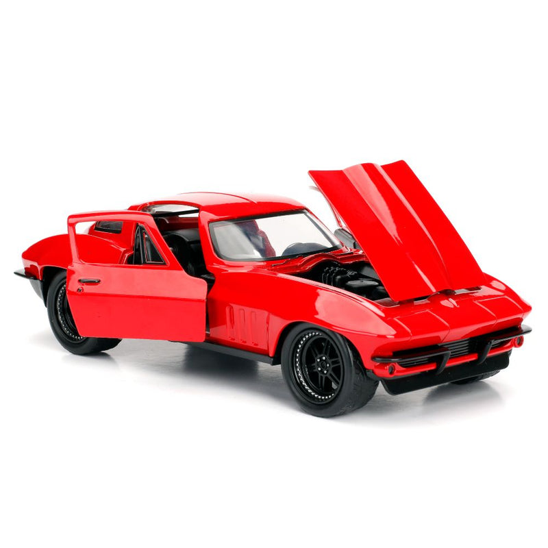 Jada Vehículo Die Cast Esc 1:24 Ff Ff8 Chevy Corvette 1966_008