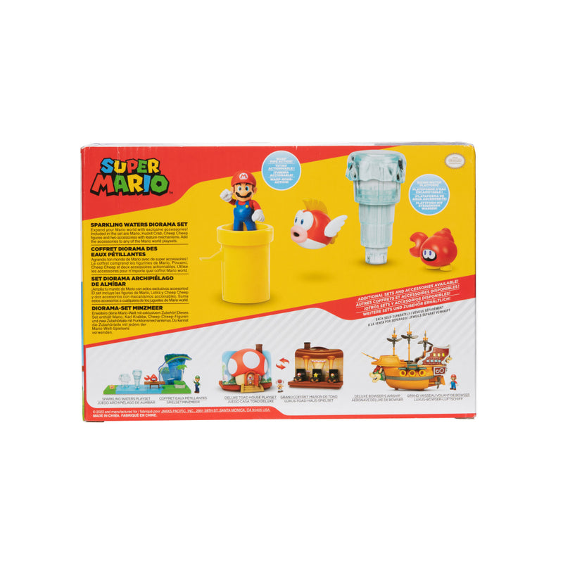 Nintendo Super Mario Set Diorama Fuentes De Agua 2,5"_003