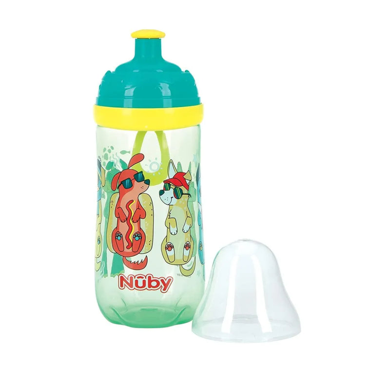 Nuby: Vaso Con Boquilla De Silicona Colores Perros_002