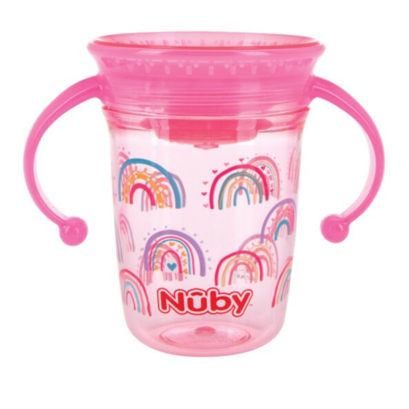 Nuby: Taza Wonder Con 2 Asas Con Impresas En 360 Grados Rosado_002