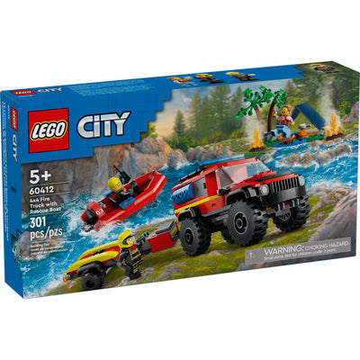 Lego®City: Camión De Bomberos 4X4 Con Barco De Rescate - Toysmart_001