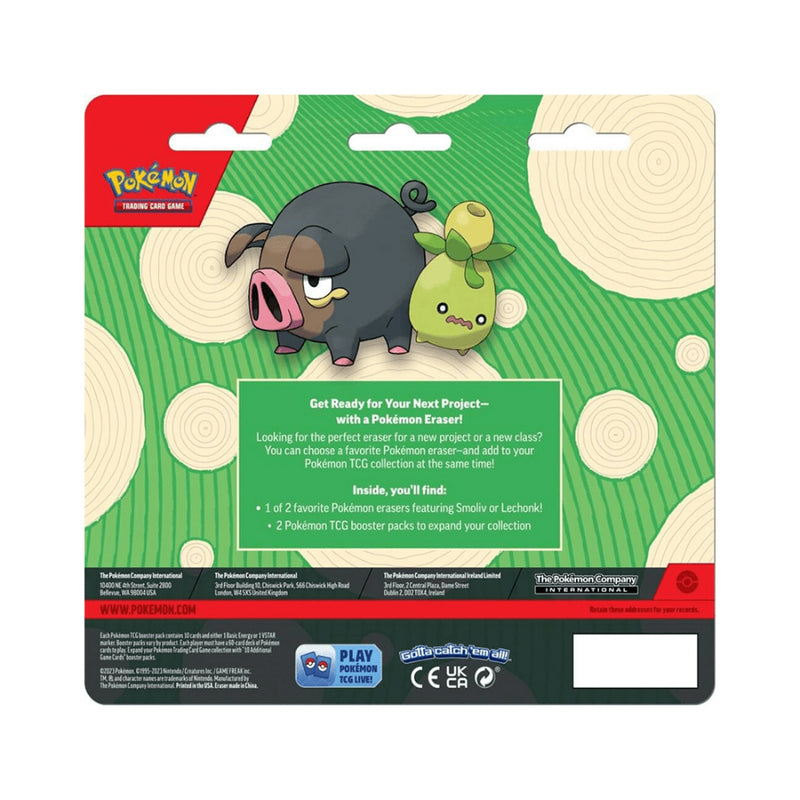 Pokémon Tcg: Back To School Eraser Blister (2023) Smoliv  - Toysmart_003