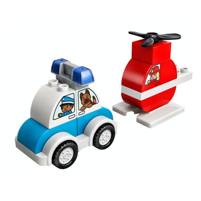 Lego® Duplo®: Helicóptero De Bomberos Y Auto De Policía