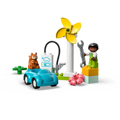 LEGO® Aerogenerador y Coche Eléctrico