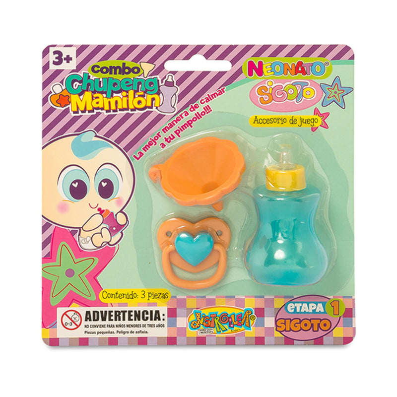 Kit Chupón Y Mamila Menta Sigoto Distroller
