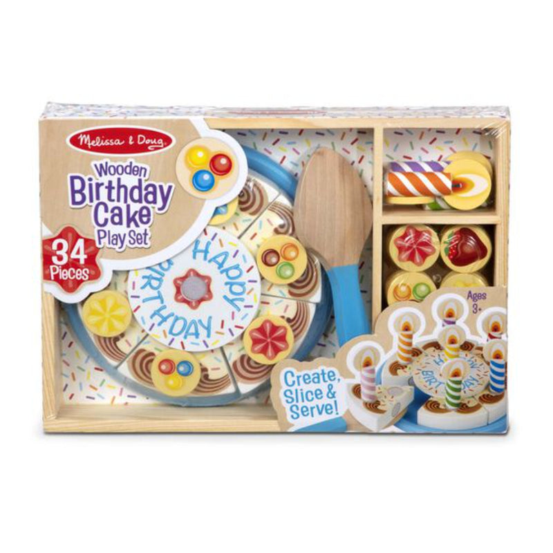 Melissa & Doug Juego Pastel De Cumpleaños De Madera