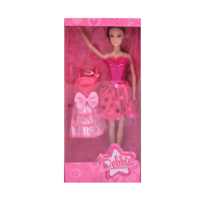 Debbie Muñeca Vestido Con Acc-Rosa