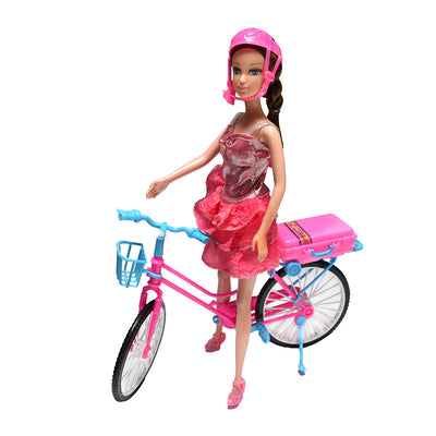 Debbie Muñeca Bicicleta Con Accesorios-Fuscia