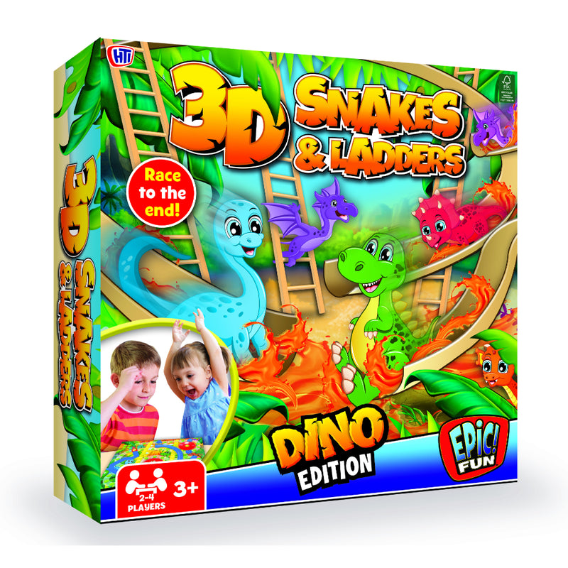 Juegos De Mesa - Escaleras Y Serpientes Dino 3D - Toysmart_001