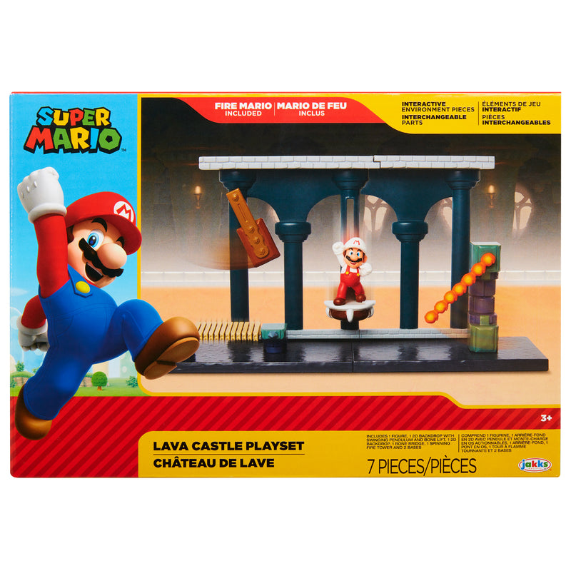 Nintendo Super Mario Set De Juego Castillo De Lava_004