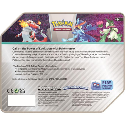 Pokemon Tcg Paldea Partners Tin Eng-Mewscarada - Toysmart_002