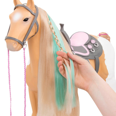 Our Generation Set Caballo “Palomino Paint Hair Play Horse”_003