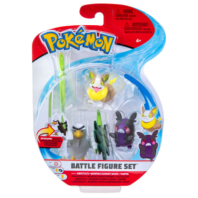 Pokémon Set Figuras De Batalla X3 Sirfetch'D + Morpeko (Hangry Mode) + Yamper_001