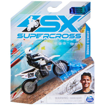 Supercross Motocicleta Die Cast 1:24 Ronnie Stewart - Toysmart