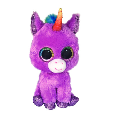 Ty Beanie Boos Rosette Unicorn Púrpura Mediano