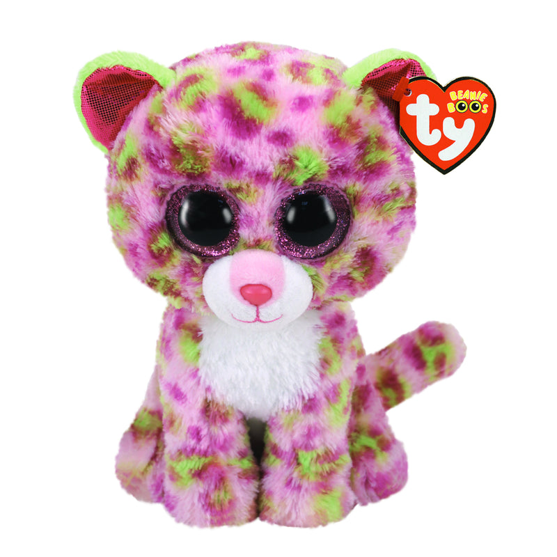 Ty Beanie Boos Lainey Leopard Rosa Mediano