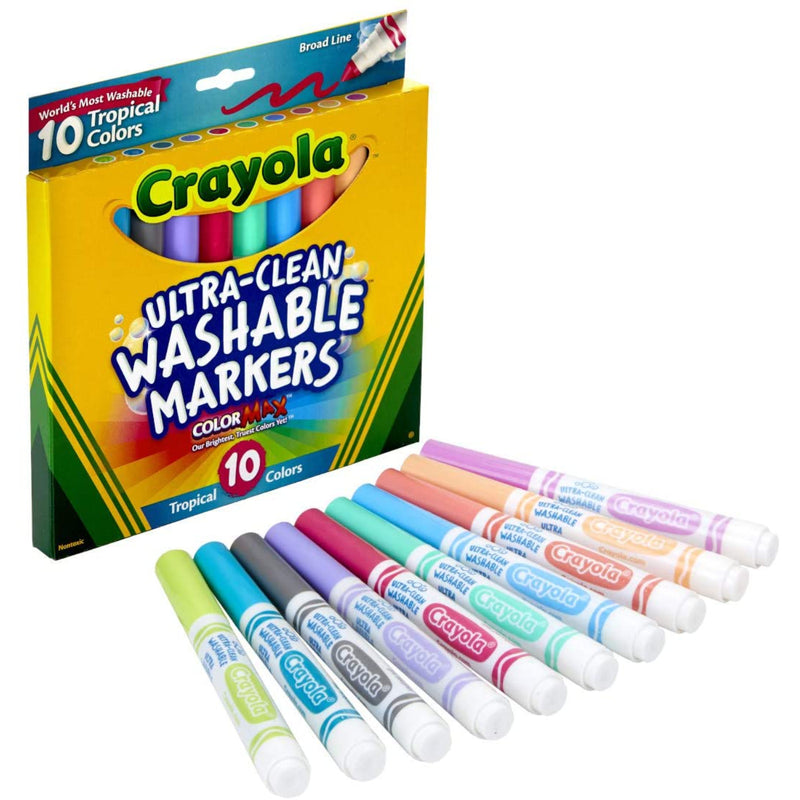 Marcadores Lavables x10 Colores Tropicales Crayola_002