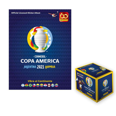 Álbum Oficial Tapa Dura + Caja X 50 Sobres Conmebol Copa América 2021 Panini