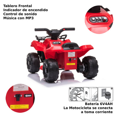 Motocicleta De Carreras Montable Rojo_004