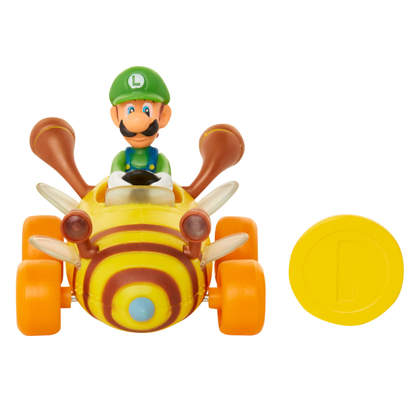 Nintendo Mario Coche Con Moneda-Luigi