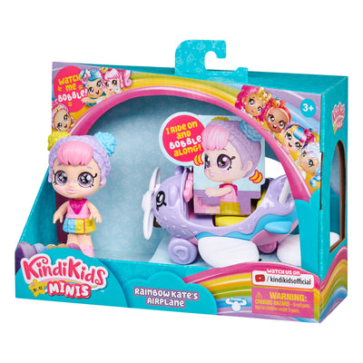 Kindi Kids Mini Vehículo Con Muñeca-Rainbow Kate